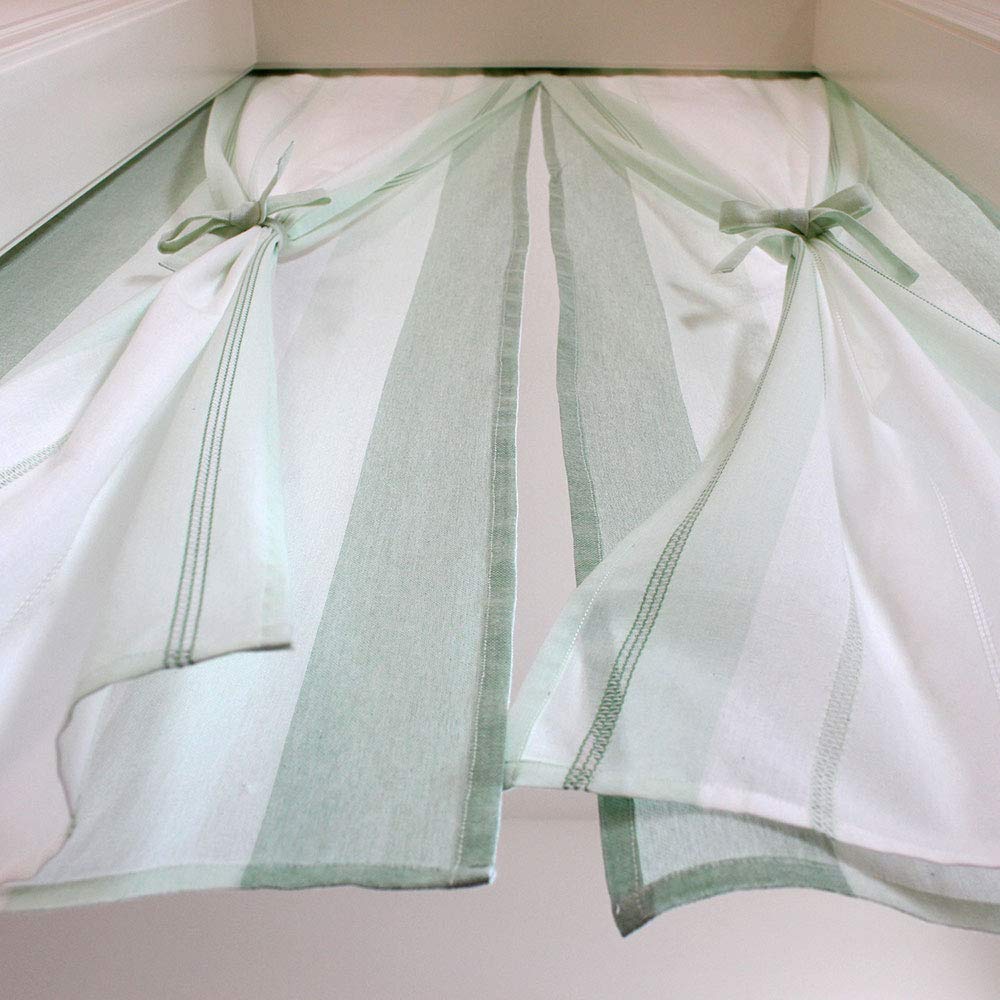 Sunny Day Fabric Green Noren Approximately 85cm Wide X 150cm Sabrina Curtain with Green Curtain, Long, Double-Layered Tassels, 100% Cotton,