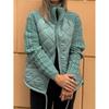 Cárdigan de Punto Largo con Cremallera y Cuello Alto para Mujer, Chaqueta Acolchada de Algodón, Estilo Europeo y Americano, Otoño/Invierno 2024