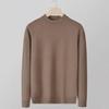"2024 Autumn/Winter Men's Youth Half Turtleneck Knitted Sweater - Casual Mid-Neck Top"