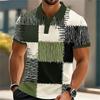 Men's Summer Polo Shirt Striped Short-Sleeve Breathable Men's Top Business-Style Collar High-Quality Short-Sleeve Top