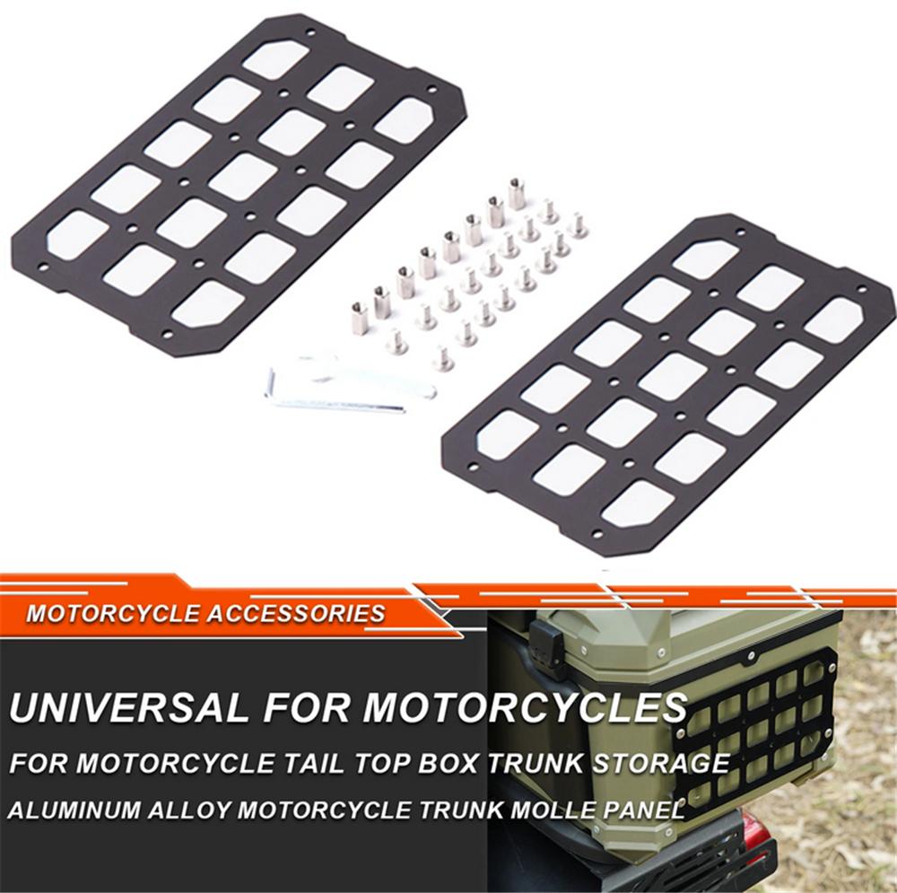 

Motorcycle Molle Panel For Trunk Storage Aluminum Alloy Waterproof Tactical Universal Side Box Organizer Modular Storage