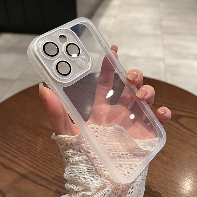 Clear Lens Film Protection Case For Iphone 14 Pro Max Case Silicone \Nshockproof Phone Case For Iphone 11 12 13 Pro Max Back Cover