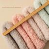3 Pairs Women Men Slipper Socks Coral Plush Couples Winter Solid Color Thickened Moonlight Chrismas Mid Tube Socks No Hair Loss