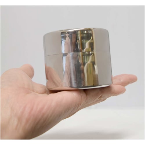 Tea Ceremony Utensils/Mizuya Utensils/Small But Made of Stainless Steel! Durable and Long-lasting: Kondo's Tea Sifter Can for Outdoor Tea Ceremony Bas