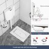 Compact Ceramic Squat Toilet with Flip Lid and Cover Plate