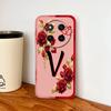For Honor Magic 7 Lite Case For Magic 8 Lite Rose Letters Soft Phone Back Cover For Magic7 Magic8 Lite Liquid Silicone Fundas
