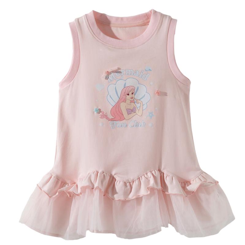 Disney Girls  Summer Cartoon Casual Sleeveless Princess Dress 120/60