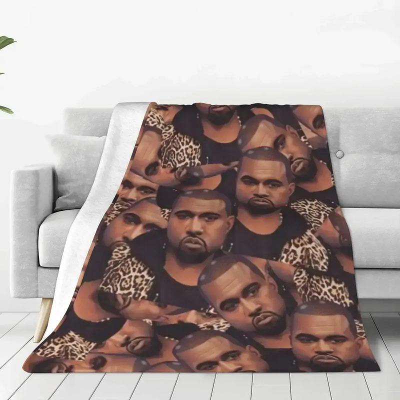 Mantas De Franela K-kanye West Face, De Calidad, Supersuaves S разноцветный