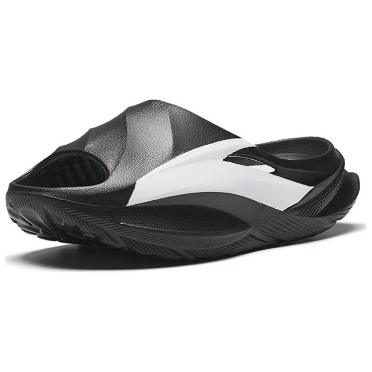 New Anta Life Collection Abrasion Resistant Slide Slippers Men's Black White 112438521-4
