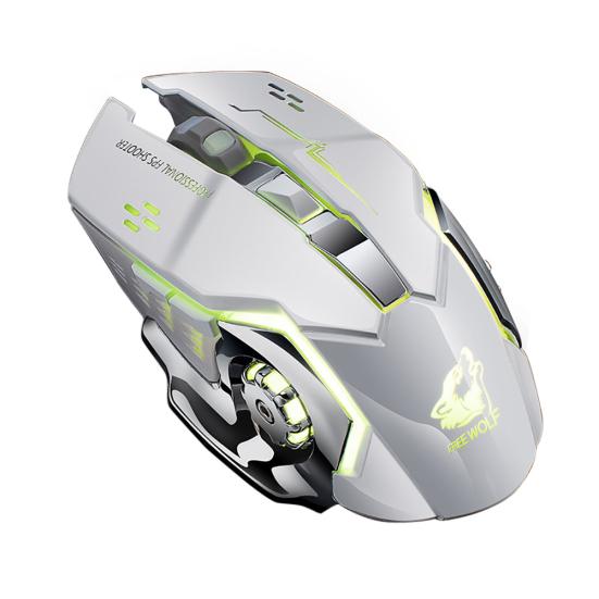 Free Wolf X8 Silent 2,4 GHz 2400 DPI 6 Tasten Kabellose optische Maus USB-Empfänger
