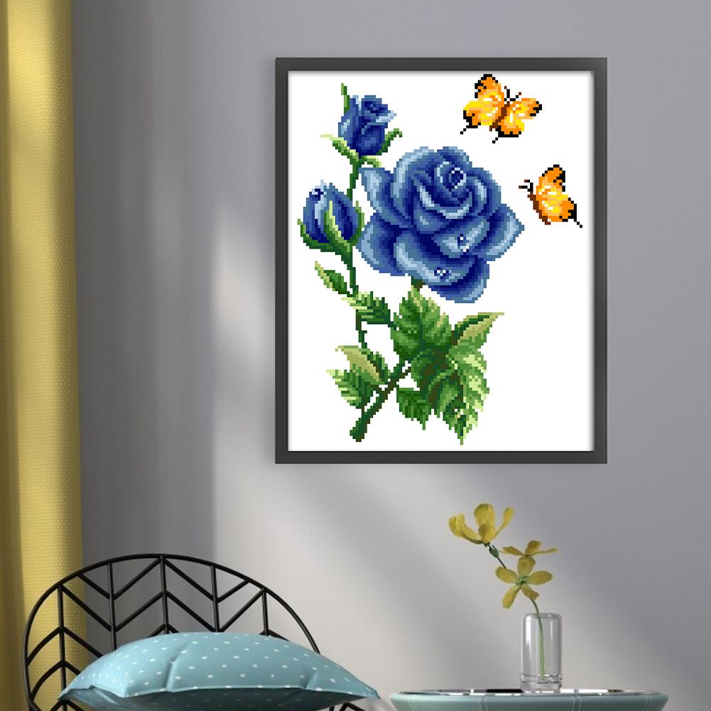 Teilweise Stickerei Perlen gedruckt 9CT Blume Kreuzstich Kit Home Art Decor