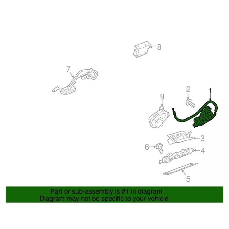 Rear Trunk Tailgate Lock Automotive Accessories Replace LR049494 LR030192 Easy Installation Tailgate Lock Replacement