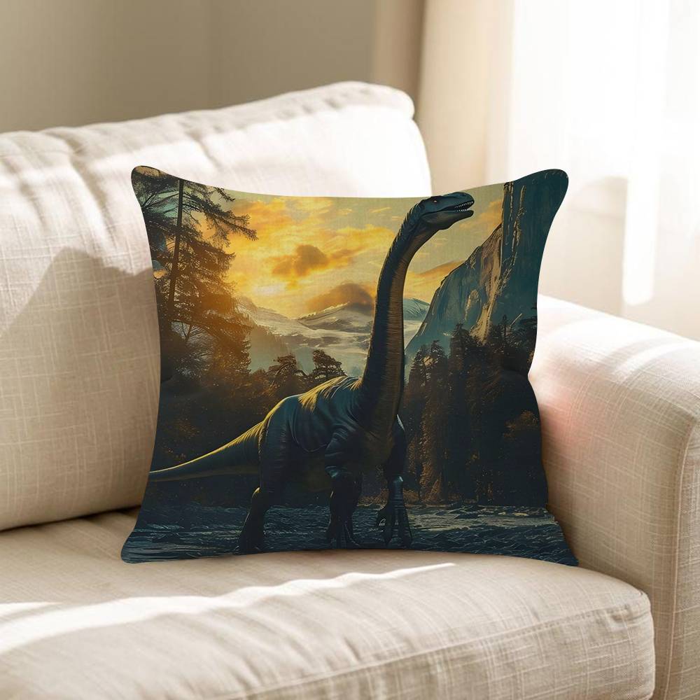 Ferocious Animal Dinosaur Personalized Picture Text Home Decorative Pillows Household Gifts 45x45cm
