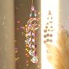 Moon Sun Colored Diamond Sun Catcher Stained Glass Wind Chimes Wall Hangings Ornaments Home Decorations Window Decor Gifts