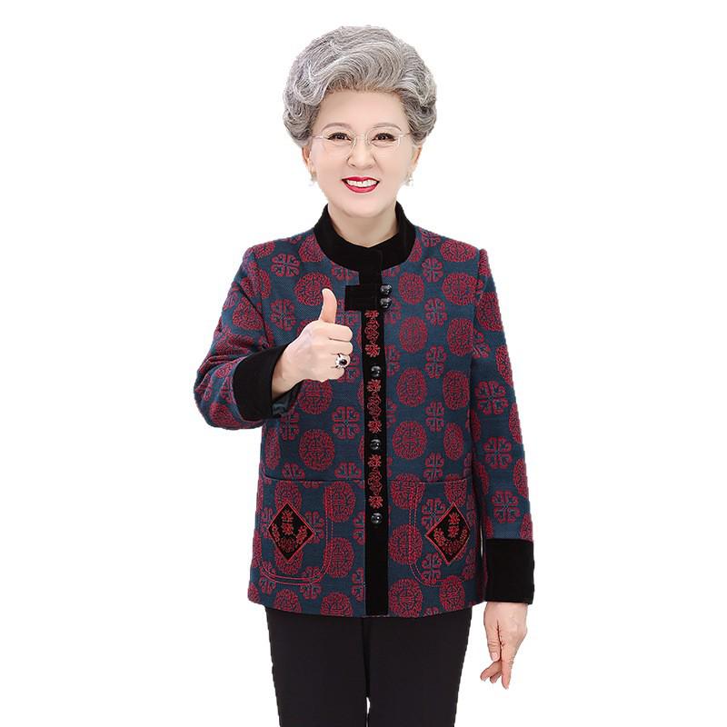 Omas Tang-Anzug: Warme Baumwoll-Oberbekleidung für Frauen mittleren Alters & ältere Frauen - Frühjahrs-, Herbst- & Winterstyles