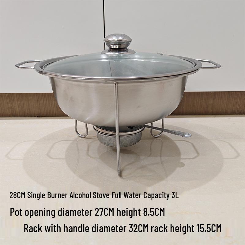 Stainless Steel Round Buffet Stove - Commercial Heated Food Warmer