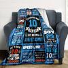 10Th Birthday Celebration Cozy Blanket for Sofa Couch Office Bed Picnics Four Seasons Multipurpose Modern Ideal Gift For Thanksgiving Y1