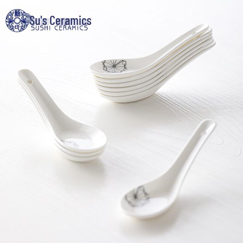 Sushihouse Ceramic Dandelion Soup Spoons