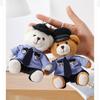 Stylish Keychain Pendant Cartoon Police Bear Dolls Bag Pendants Bag Charm Backpack Pendant Gift for Law Enforcement Fans