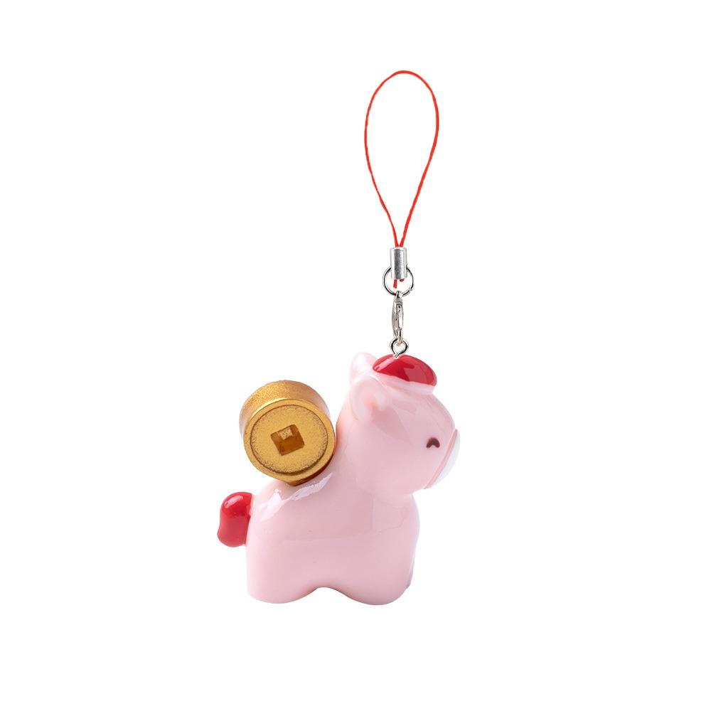Cartoon Design Horse Keychain Mini Pony Phone Strap Funny Horse Pendant  Backpack Decoration