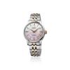 SEIKO Presage series 50 meters waterproof automatic/manual mechanical movement Steel Strap 34mm women's watch pink dial SRPM06