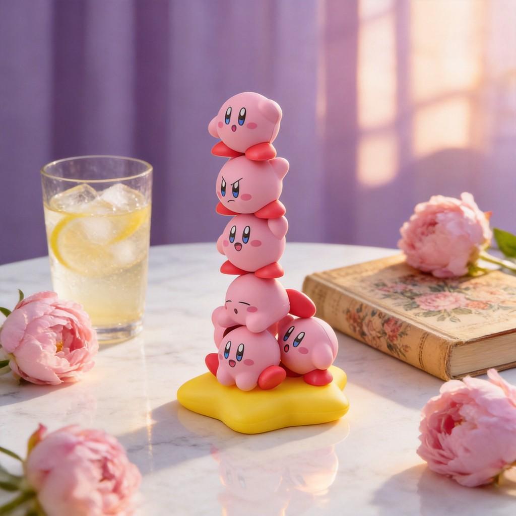 Kirby Stacking Toy Set With Plastic Figures For Kids And Collectors