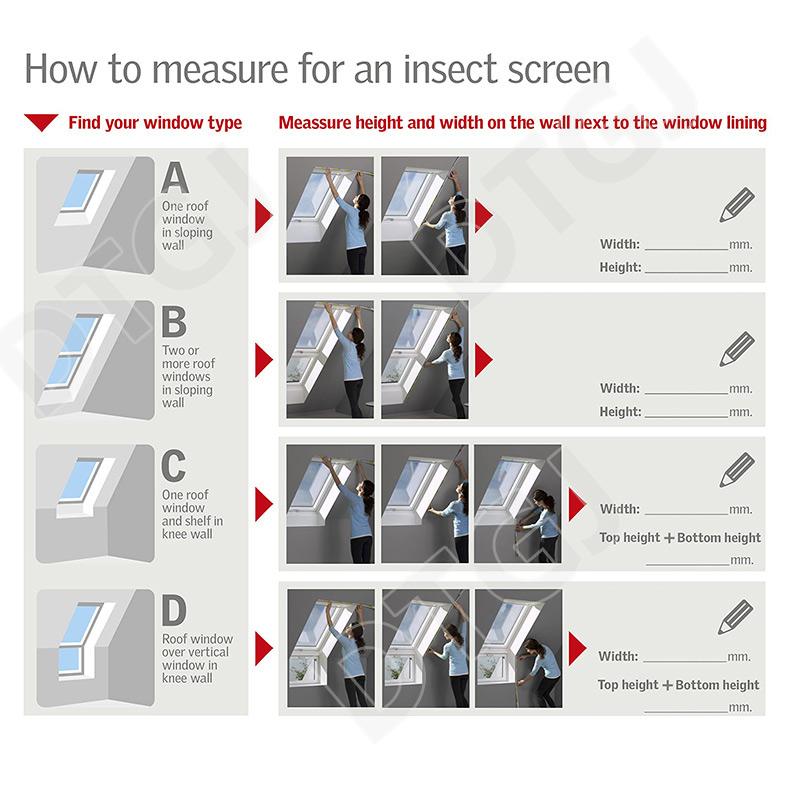 Neues Fenster-Fliegengitter mit Reißverschluss und unsichtbarem Fiberglas - Individuell anpassbare Größe Schwarzes Netz Sommer Schutz vor Mücken und Fliegen