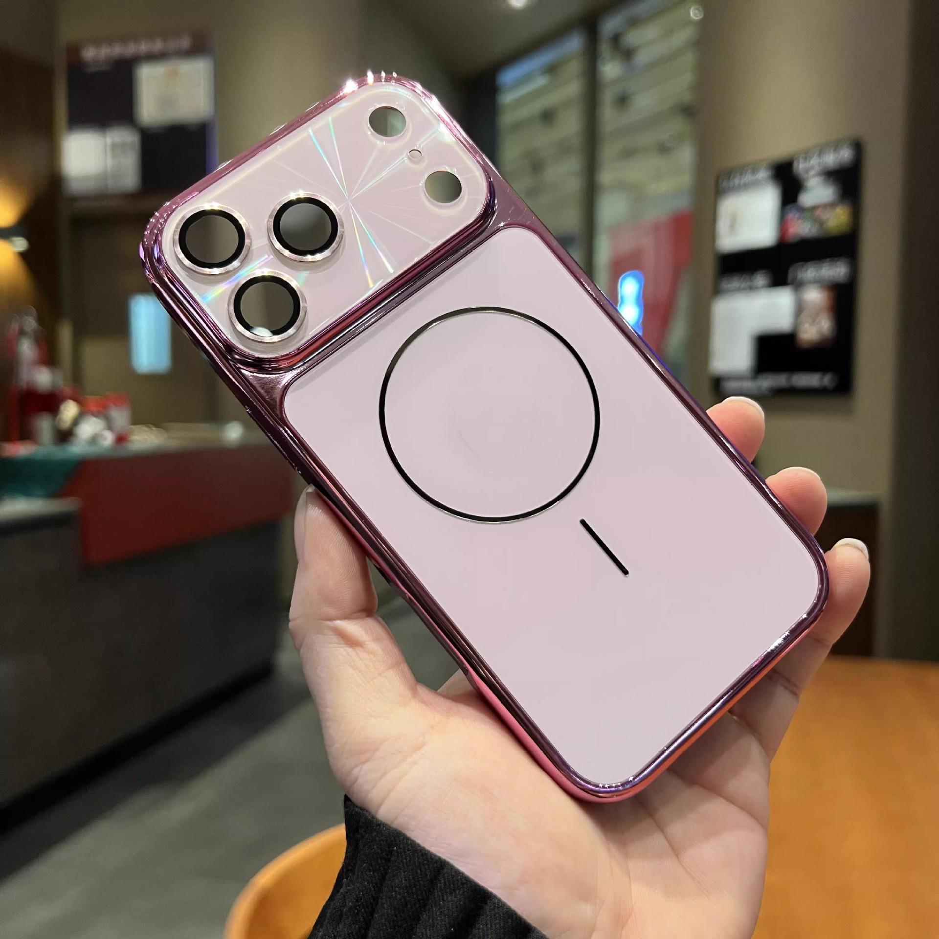 

iPhone 17 Pro Max Case: Laser Window, Magnetic Adsorption, CD Pattern Lens, Compatible with Apple 16/15, Drop-Proof Design. iPhone 15