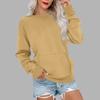 Ladies' Casual And Fashionable Pocket Solid Color Round Neck Long Sleeved Sweatshirt