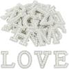 Self-Adhesive DIY Rhinestone Letter Stickers for Clothing and Accessories - 26 English Letters with Pearl Rhinestones