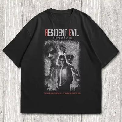 2026 Résidents Maléfices 9 Requiem T-shirt Hommes et Femmes Été Coton Vêtements Décontracté Mode Manches Courtes T-shirt Streetwear Unisexe