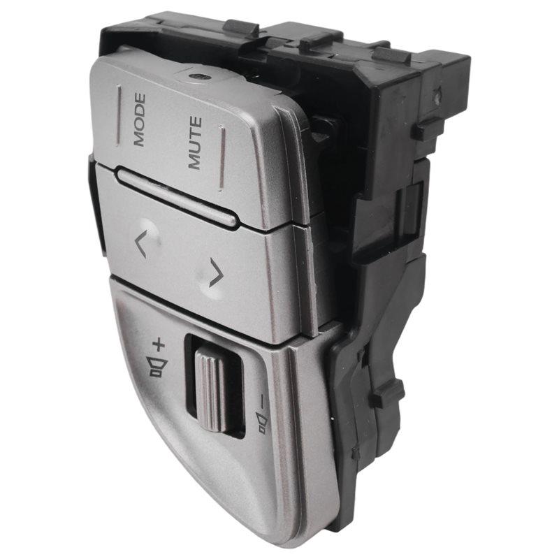 NEW-Multi-Function Steering Wheel Button Volume Adjustment Button Cruise Control Switch For Tucson IX35 2010 - 2014 Silver Left