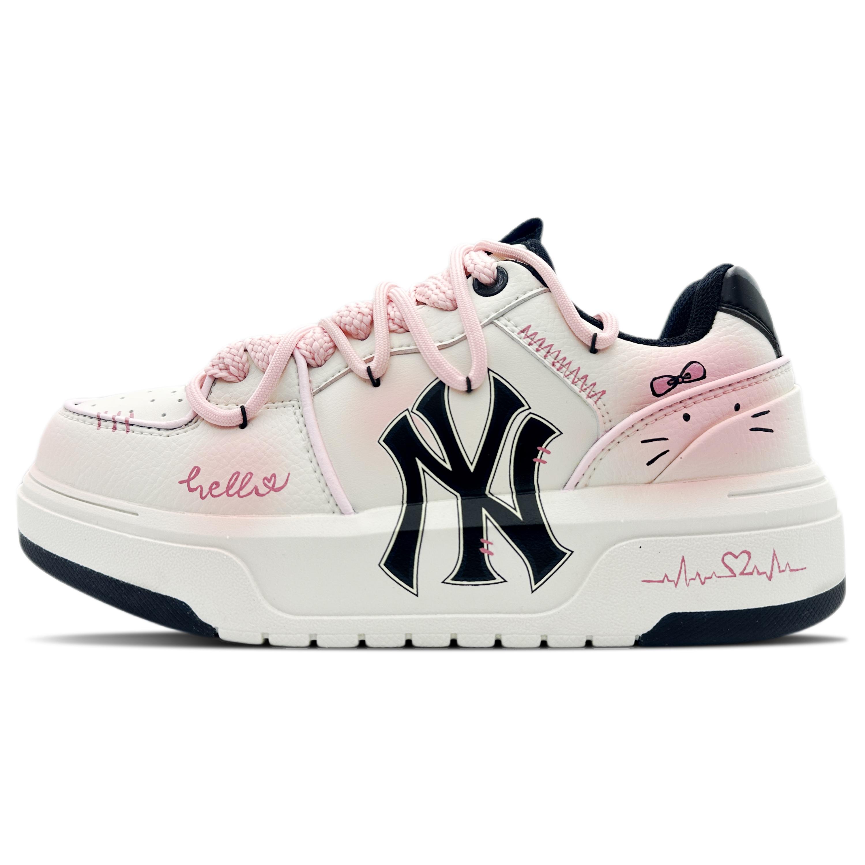

MLB Chunky Liner Meowth Letter Slip Resistant Height Increasing Low top Skateboard Shoes Unisex Pink 3ASXCA12N-50WHS(Team625-) 37.5