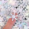 Christmas Laser Snowflake Confetti Iridescent Silver Small Round Dot Sequins Artificial Snow Xmas Tree Decoration Party Supplies