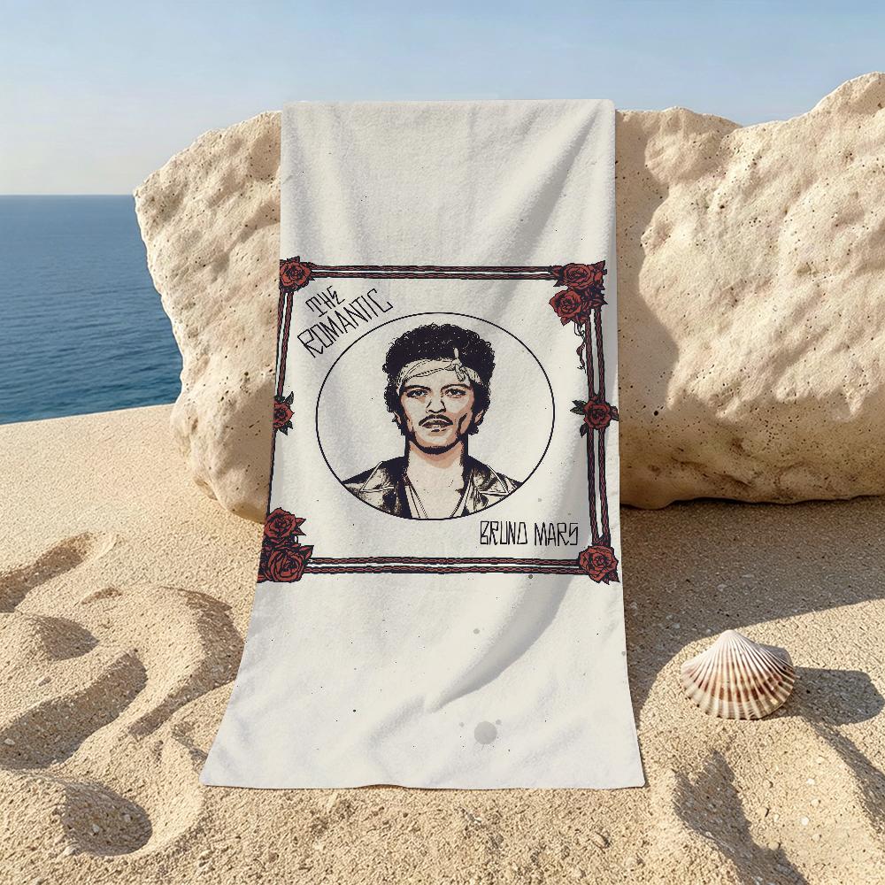 Asciugamano da Spiaggia B-Bruno Mars Per Spiagge Studi di Yoga Palestre Terme Piscine E Picnic