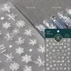 1 Piece 5D Embossed White Snowflake Nail Stickers Winter Christmas Snowflake Nail Art Stickers Self-adhesive Decorative Slider