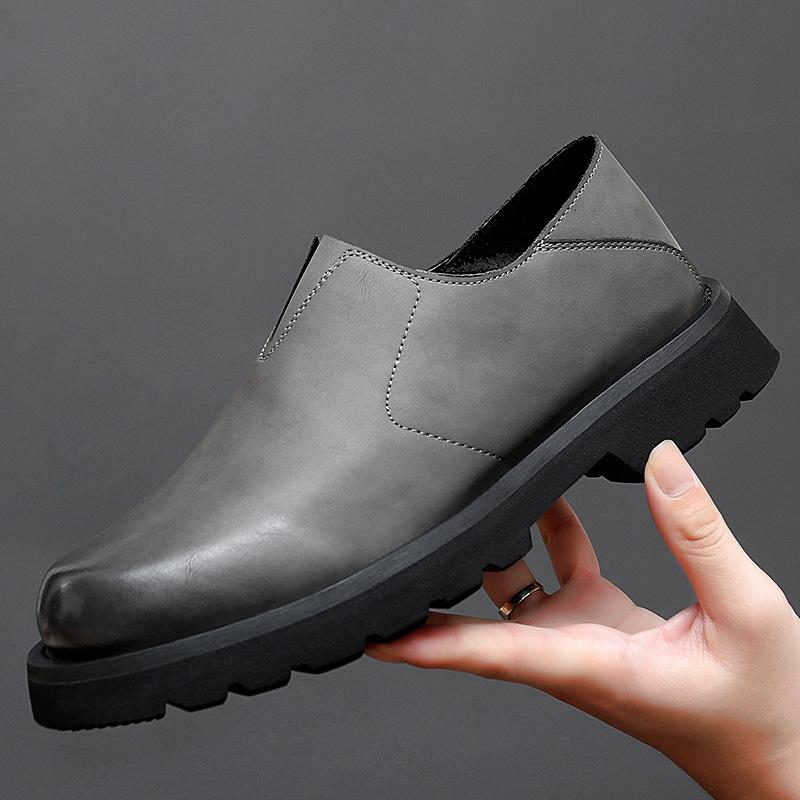 Men's shoes 2025 autumn new men's casual tooling shoes outdoor lightweight trend fashion one pedal spot