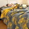 All-Cotton Yarn-Dyed Jacquard Gauze Blanket - Soft, Skin-Friendly Four-Season Bedspread