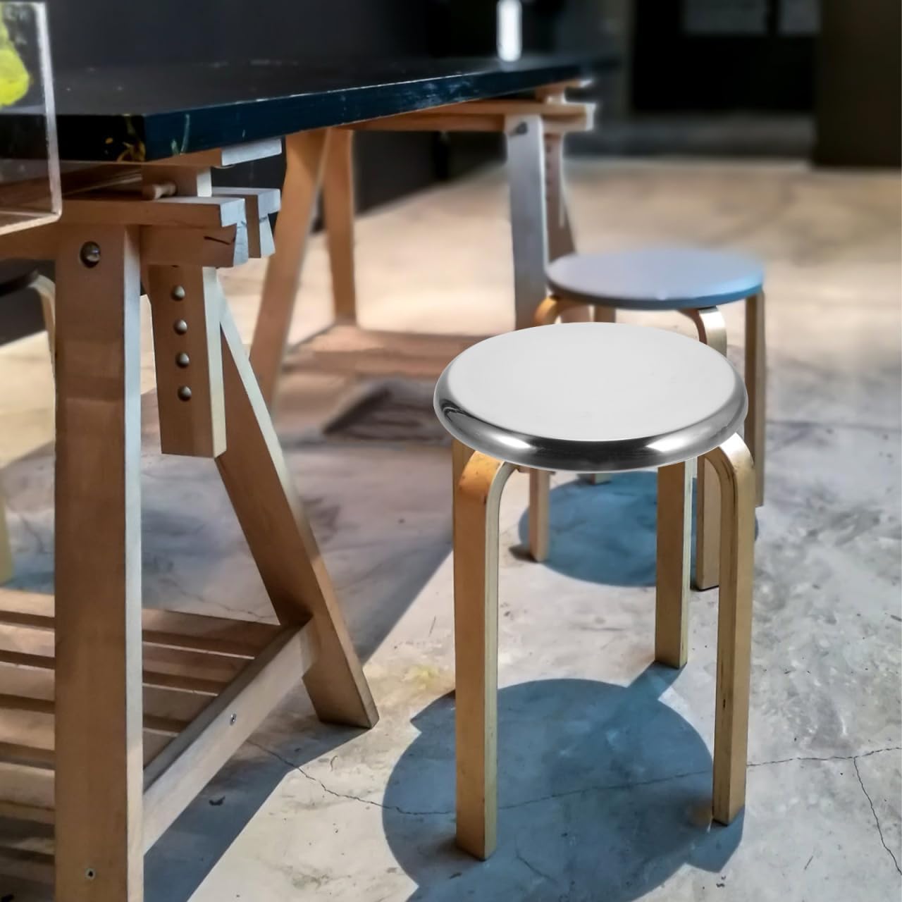 

DOITOOL Stainless Steel Bar Stool Seat Replacement 11.7 Inch Round Replacement Stool Seats - Chair Top for Metal Barstools