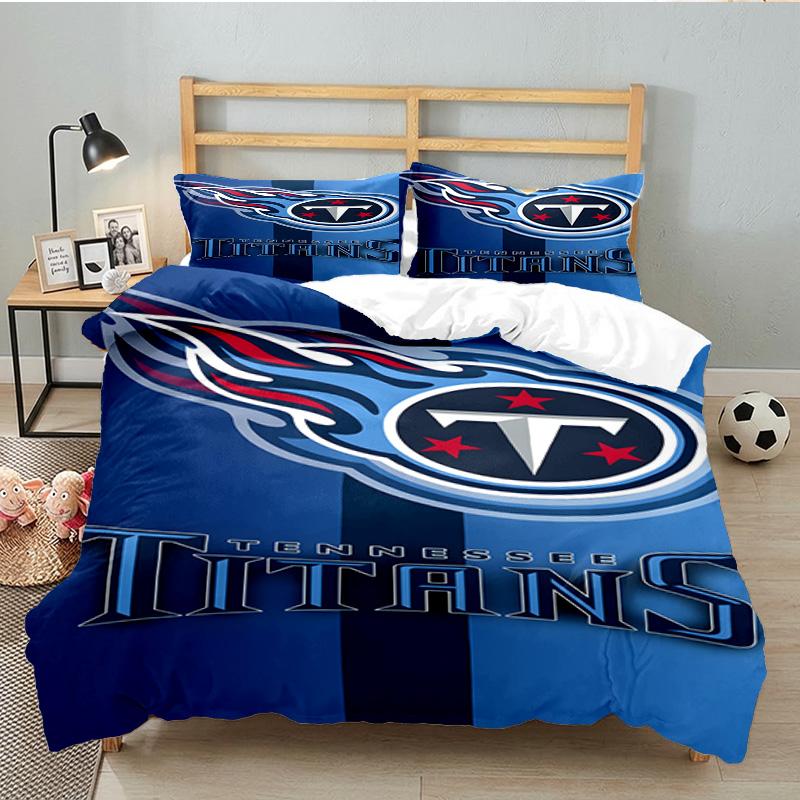 Titans Crest Bedding Set 3pcs, High Quality Bedding Set Including 1pc Duvet Cover And 2pcs Pillowcases for Bedroom, Dormitory Gift