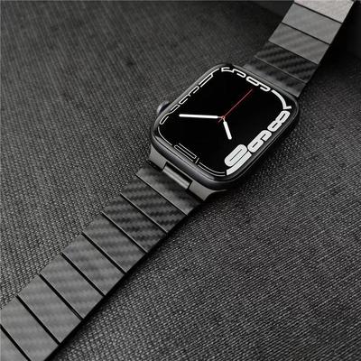 Carbon Fiber Strap For Apple Watch Band 45mm 44mm 42mm 41mm 40mm 38mm Lightweight Link Bracelet Belt iWatch Series 3 4 5 6 SE 7