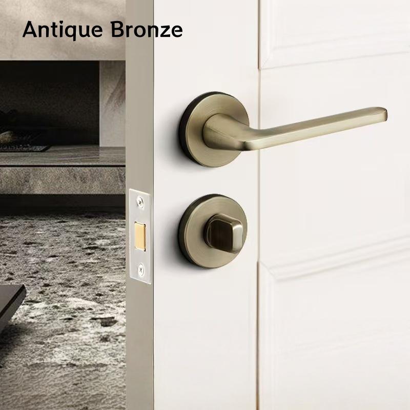 Modern Single-Sided Wooden Concealed Door Lock Zinc Alloy Door Handle With Integrated Deadbolt Lock Door Knob With Twist