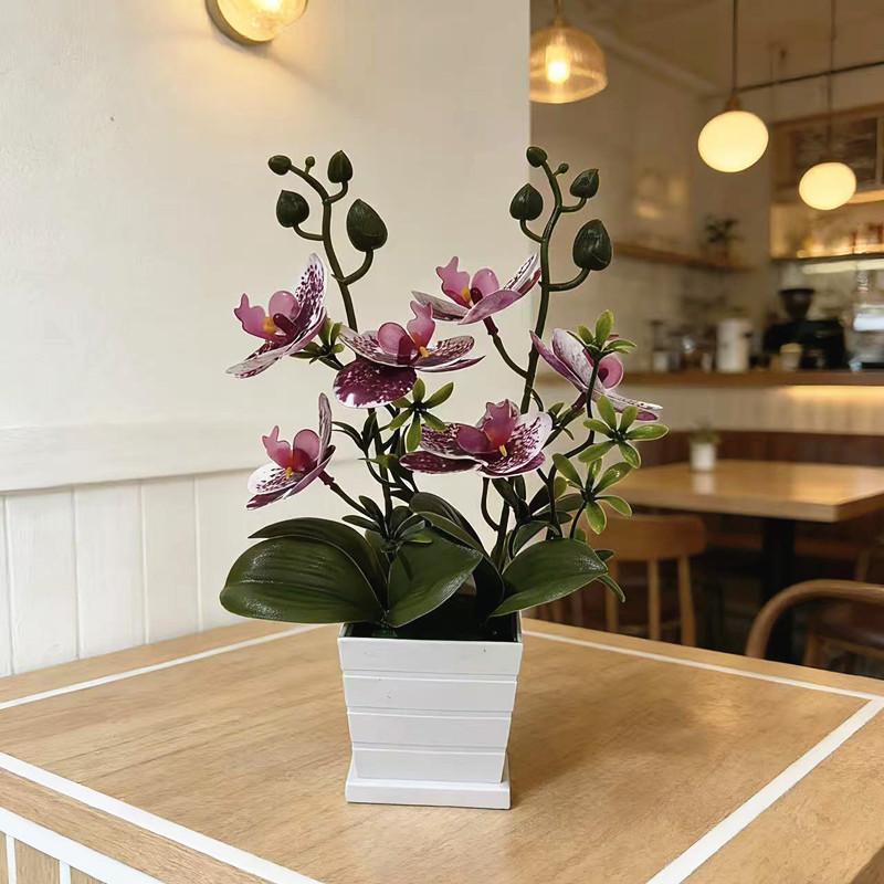 Butterfly Orchid Artificial Plant With Plastic Pot For Home Decor And Events