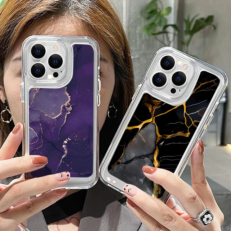 Глянцевый мраморный чехол для телефона с пульсацией для iPhone 15 Pro Max 14 13 Pro 12 — фото 4