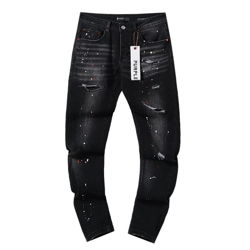 Jeans de Hombre Rectos con Parches Desgastados Estilo Vintage High Street Pantalones Casuales