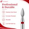 10PCS Drop Shape Nail Milling Cutters Fine Grit Diamond Nail Drill Bit Set for Nail Prep Shaping Cuticle Cleaning Nail File Bit Sets Universal 2.35mm