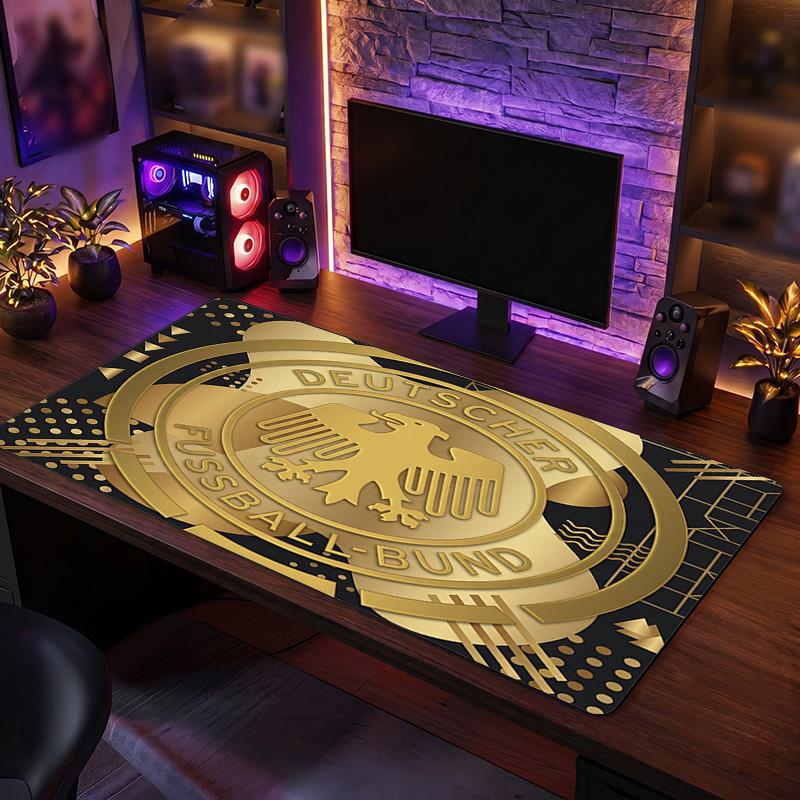 Germany Football Crest Mouse Pad, Extended Non Slip Rubber Desk Mat for Gaming Office Laptop Fan Gift
