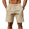 Men's Linen Breathable Thin Beach Casual Loose Five Cent Shorts