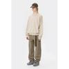 Customellow Oversized Cotton Sweatshirt Two Tone Beige Cwtaw25622orx