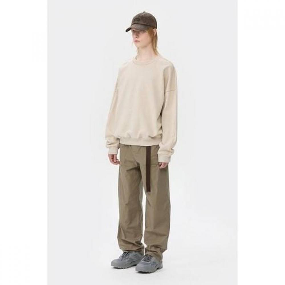 Customellow Oversized Cotton Sweatshirt Two Tone Beige Cwtaw25622orx